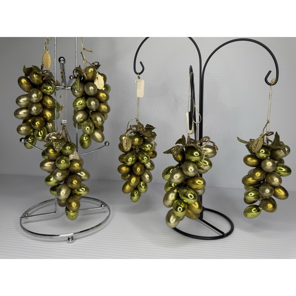 Vintage Katherine's Collection Olive Cluster Christmas Ornaments Set of 6 Italy